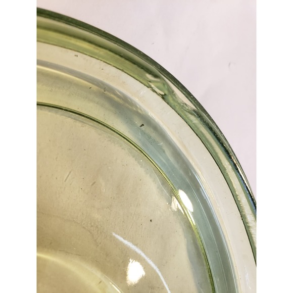 Uranium Glass Ribbed Covered Nesting Refrigerator Dishes Set of 3 - Picture 6 of 9